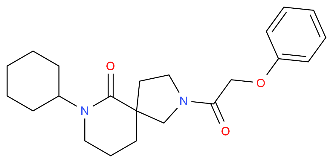 7-cyclohexyl-2-(phenoxyacetyl)-2,7-diazaspiro[4.5]decan-6-one_Molecular_structure_CAS_)