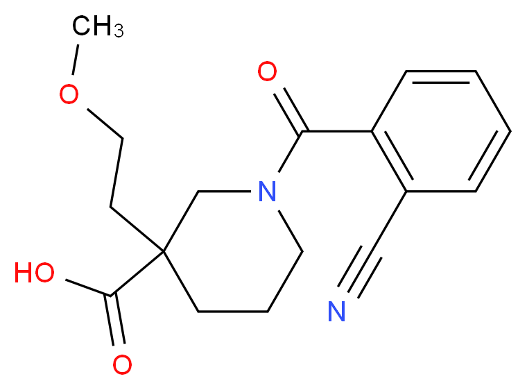 1-(2-cyanobenzoyl)-3-(2-methoxyethyl)-3-piperidinecarboxylic acid_Molecular_structure_CAS_)