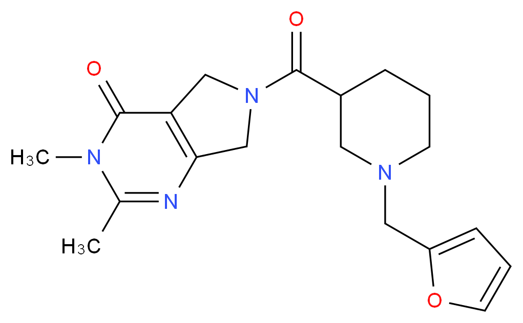 6-{[1-(2-furylmethyl)-3-piperidinyl]carbonyl}-2,3-dimethyl-3,5,6,7-tetrahydro-4H-pyrrolo[3,4-d]pyrimidin-4-one_Molecular_structure_CAS_)