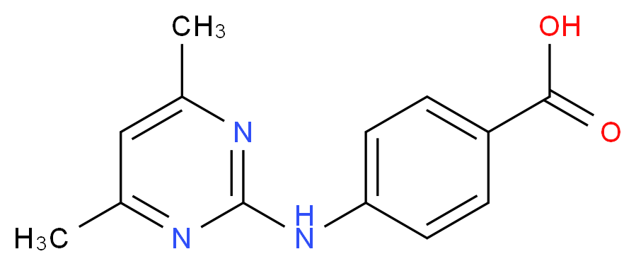 4-[(4,6-Dimethylpyrimidin-2-yl)amino]benzoic acid_Molecular_structure_CAS_)