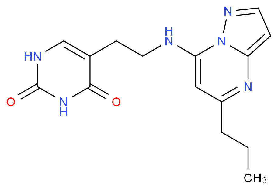 5-{2-[(5-propylpyrazolo[1,5-a]pyrimidin-7-yl)amino]ethyl}-2,4(1H,3H)-pyrimidinedione_Molecular_structure_CAS_)