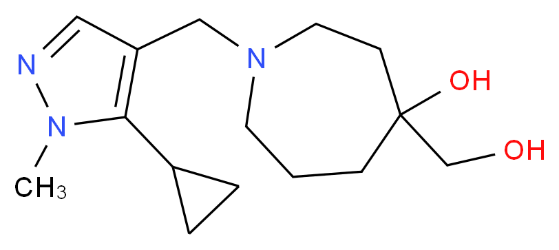 1-[(5-cyclopropyl-1-methyl-1H-pyrazol-4-yl)methyl]-4-(hydroxymethyl)-4-azepanol_Molecular_structure_CAS_)