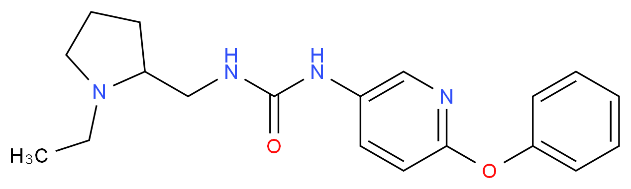 N-[(1-ethylpyrrolidin-2-yl)methyl]-N'-(6-phenoxypyridin-3-yl)urea_Molecular_structure_CAS_)