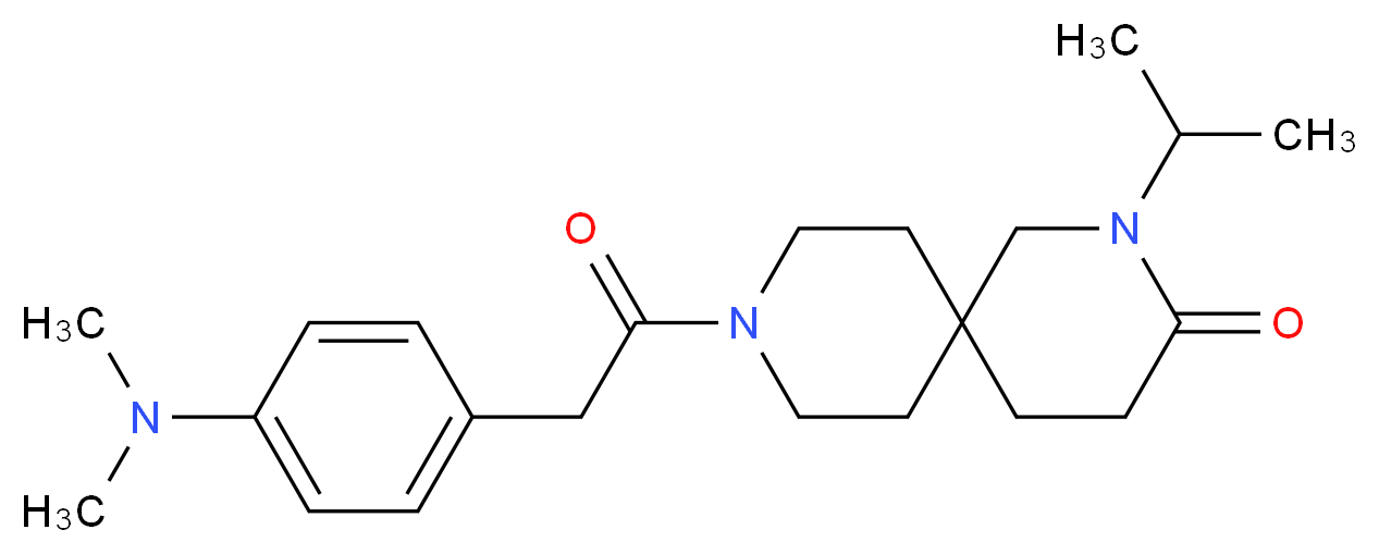 9-{[4-(dimethylamino)phenyl]acetyl}-2-isopropyl-2,9-diazaspiro[5.5]undecan-3-one_Molecular_structure_CAS_)
