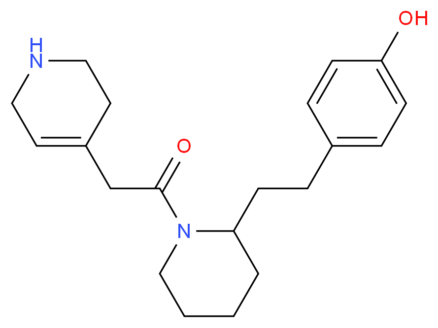 4-{2-[1-(1,2,3,6-tetrahydropyridin-4-ylacetyl)piperidin-2-yl]ethyl}phenol_Molecular_structure_CAS_)