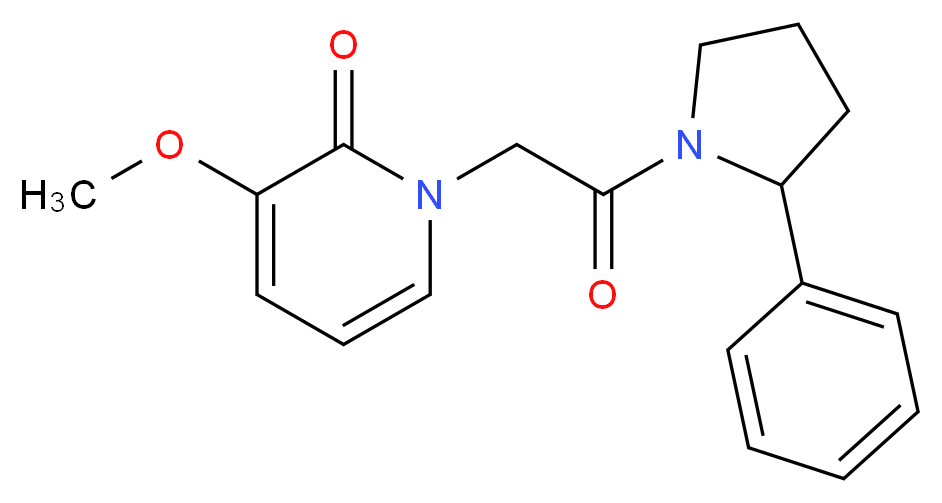 3-methoxy-1-[2-oxo-2-(2-phenylpyrrolidin-1-yl)ethyl]pyridin-2(1H)-one_Molecular_structure_CAS_)