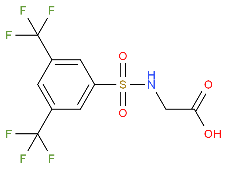 ({[3,5-bis(trifluoromethyl)phenyl]sulfonyl}amino)acetic acid_Molecular_structure_CAS_)