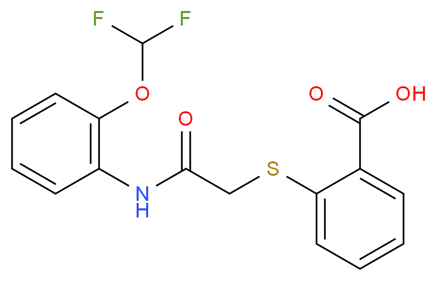 2-[(2-{[2-(difluoromethoxy)phenyl]amino}-2-oxoethyl)thio]benzoic acid_Molecular_structure_CAS_)
