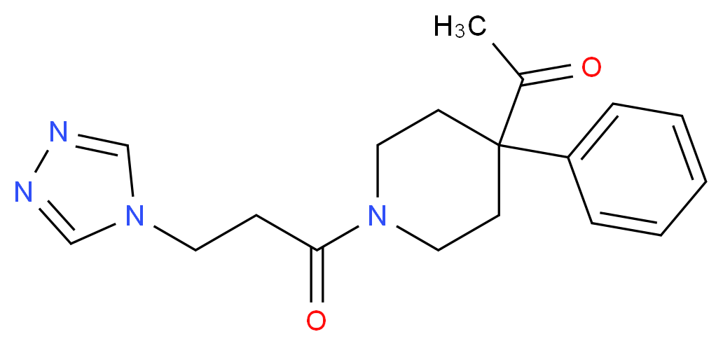 1-{4-phenyl-1-[3-(4H-1,2,4-triazol-4-yl)propanoyl]-4-piperidinyl}ethanone_Molecular_structure_CAS_)