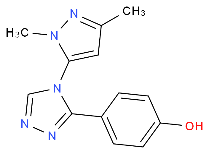4-[4-(1,3-dimethyl-1H-pyrazol-5-yl)-4H-1,2,4-triazol-3-yl]phenol_Molecular_structure_CAS_)