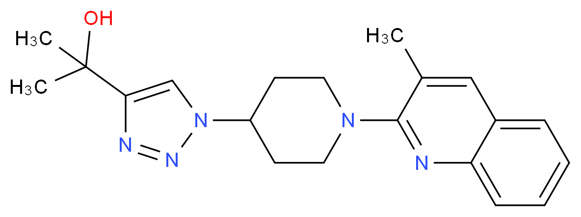 2-{1-[1-(3-methylquinolin-2-yl)piperidin-4-yl]-1H-1,2,3-triazol-4-yl}propan-2-ol_Molecular_structure_CAS_)