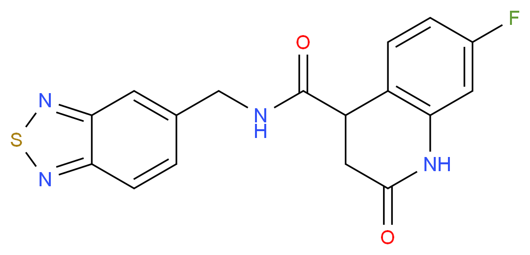 N-(2,1,3-benzothiadiazol-5-ylmethyl)-7-fluoro-2-oxo-1,2,3,4-tetrahydroquinoline-4-carboxamide_Molecular_structure_CAS_)
