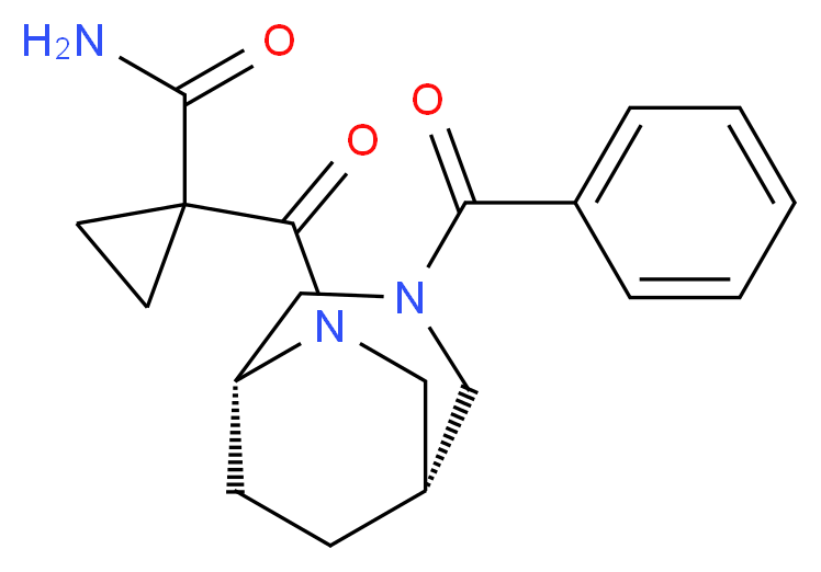 1-{[(1S*,5R*)-3-benzoyl-3,6-diazabicyclo[3.2.2]non-6-yl]carbonyl}cyclopropanecarboxamide_Molecular_structure_CAS_)