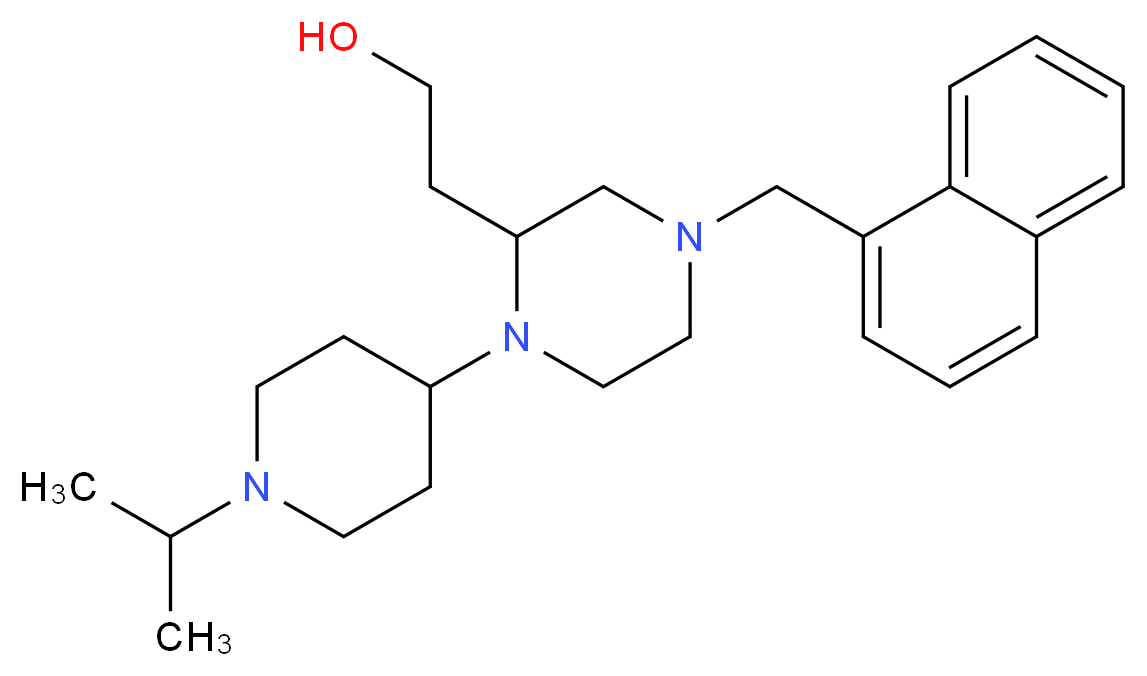 2-[1-(1-isopropyl-4-piperidinyl)-4-(1-naphthylmethyl)-2-piperazinyl]ethanol_Molecular_structure_CAS_)