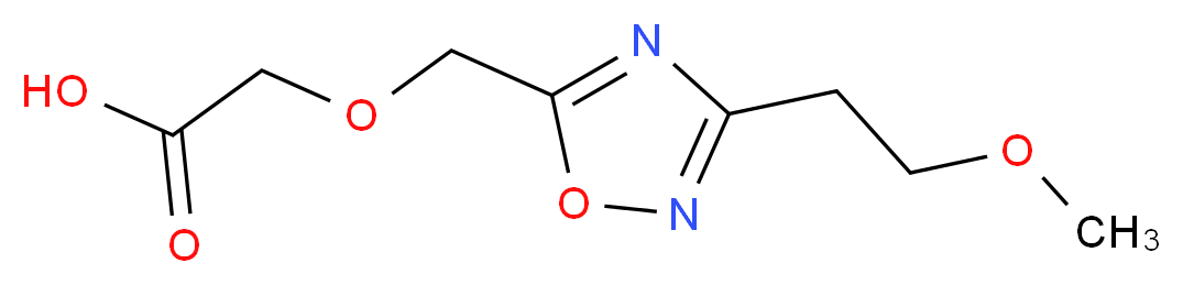 2-{[3-(2-methoxyethyl)-1,2,4-oxadiazol-5-yl]methoxy}acetic acid_Molecular_structure_CAS_)