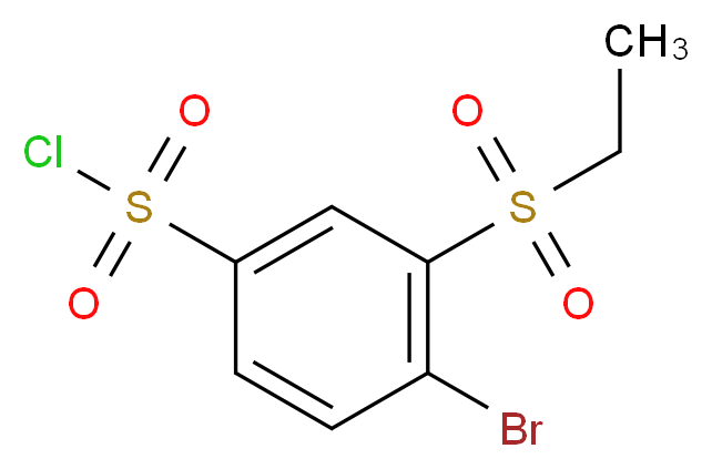 4-bromo-3-(ethanesulfonyl)benzene-1-sulfonyl chloride_Molecular_structure_CAS_)