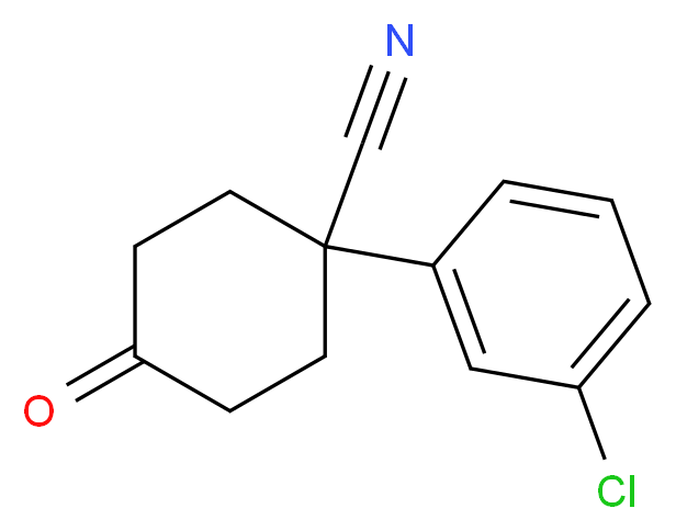 1-(3-Chlorophenyl)-4-oxocyclohexanecarbonitrile_Molecular_structure_CAS_65619-29-6)