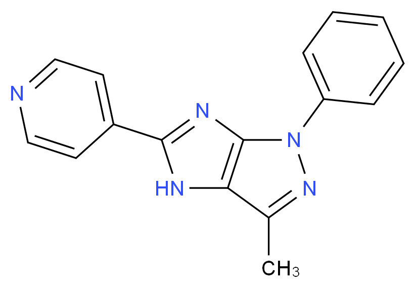3-methyl-1-phenyl-5-(4-pyridinyl)-1,4-dihydroimidazo[4,5-c]pyrazole_Molecular_structure_CAS_)