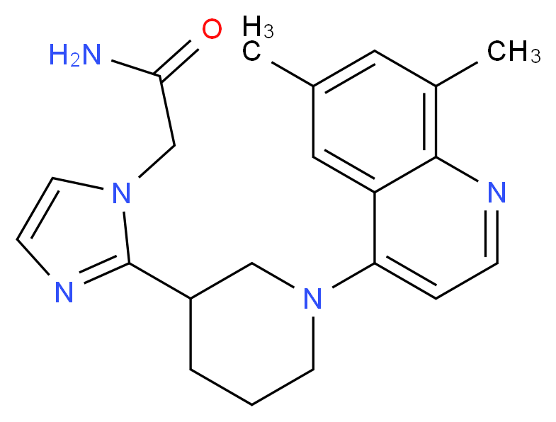 2-{2-[1-(6,8-dimethyl-4-quinolinyl)-3-piperidinyl]-1H-imidazol-1-yl}acetamide_Molecular_structure_CAS_)