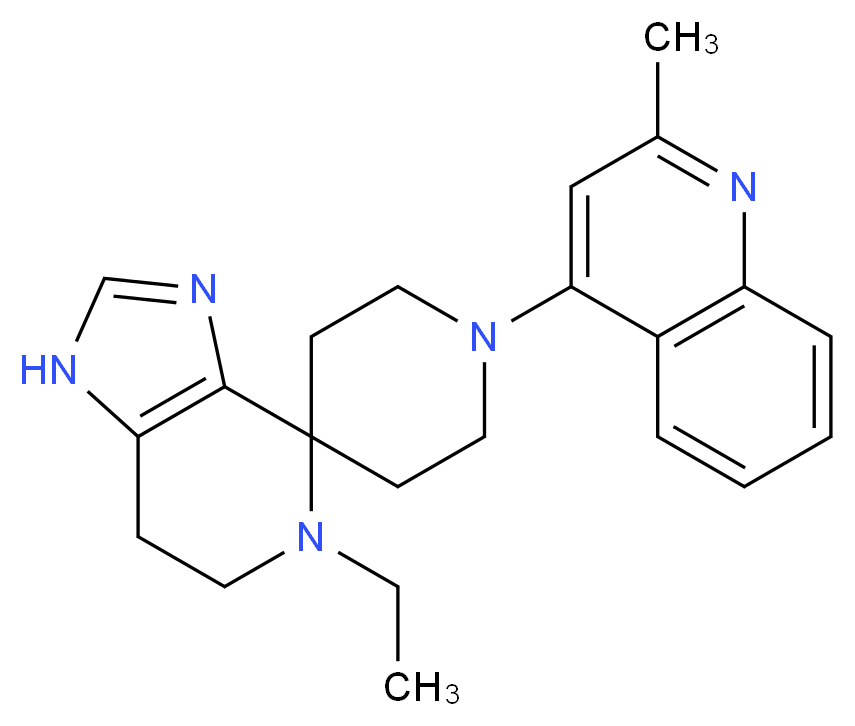 5-ethyl-1'-(2-methylquinolin-4-yl)-1,5,6,7-tetrahydrospiro[imidazo[4,5-c]pyridine-4,4'-piperidine]_Molecular_structure_CAS_)