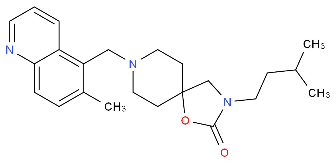 3-(3-methylbutyl)-8-[(6-methylquinolin-5-yl)methyl]-1-oxa-3,8-diazaspiro[4.5]decan-2-one_Molecular_structure_CAS_)