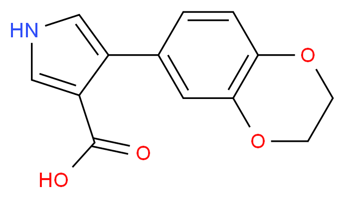 4-(2,3-dihydro-1,4-benzodioxin-6-yl)-1H-pyrrole-3-carboxylic acid_Molecular_structure_CAS_)