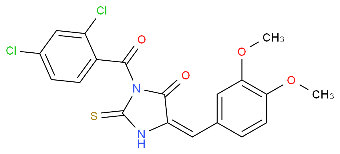 3-(2,4-Dichloro-benzoyl)-5-(3,4-dimethoxy-benzylidene)-2-thioxo-imidazolidin-4-one_Molecular_structure_CAS_)