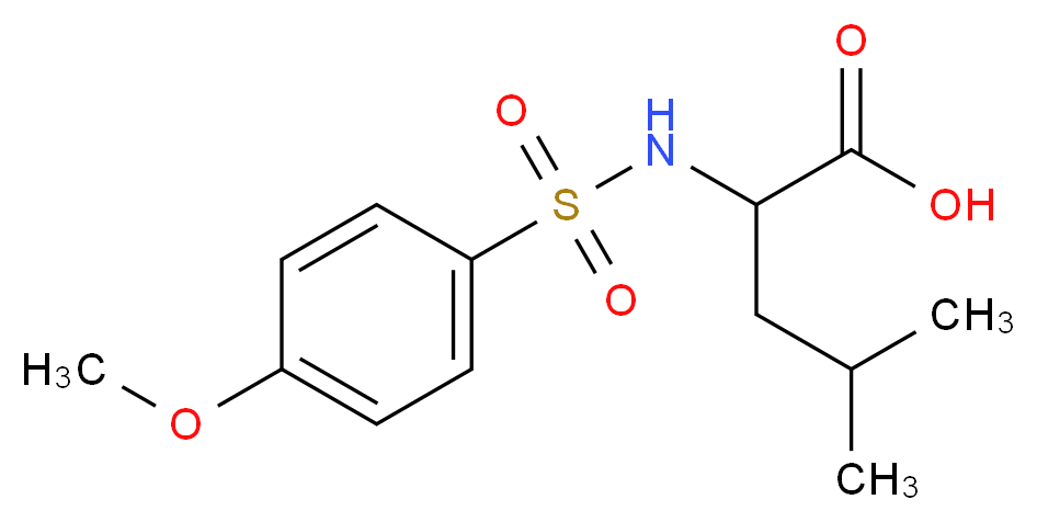 2-{[(4-methoxyphenyl)sulfonyl]amino}-4-methylpentanoic acid_Molecular_structure_CAS_68377-65-1)