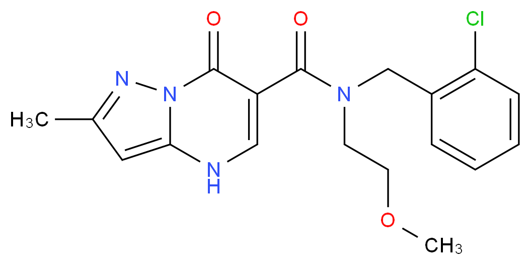 N-(2-chlorobenzyl)-N-(2-methoxyethyl)-2-methyl-7-oxo-4,7-dihydropyrazolo[1,5-a]pyrimidine-6-carboxamide_Molecular_structure_CAS_)