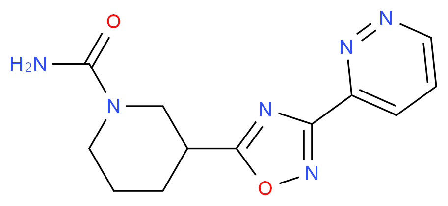 3-[3-(3-pyridazinyl)-1,2,4-oxadiazol-5-yl]-1-piperidinecarboxamide_Molecular_structure_CAS_)