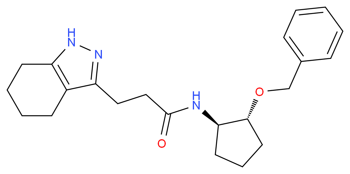N-[(1R,2R)-2-(benzyloxy)cyclopentyl]-3-(4,5,6,7-tetrahydro-1H-indazol-3-yl)propanamide_Molecular_structure_CAS_)