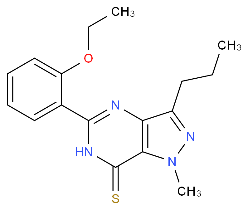 5-(2-Ethoxyphenyl)-1,6-dihydro-1-methyl-3-propyl-7H-pyrazolo[4,3-d]pyrimidine-7-thione_Molecular_structure_CAS_479074-06-1)