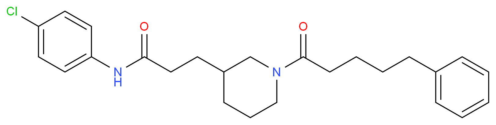 N-(4-chlorophenyl)-3-[1-(5-phenylpentanoyl)-3-piperidinyl]propanamide_Molecular_structure_CAS_)