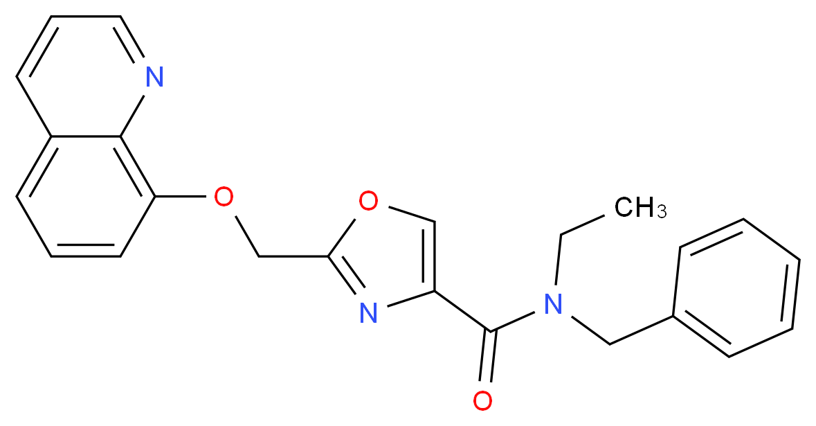 N-benzyl-N-ethyl-2-[(8-quinolinyloxy)methyl]-1,3-oxazole-4-carboxamide_Molecular_structure_CAS_)