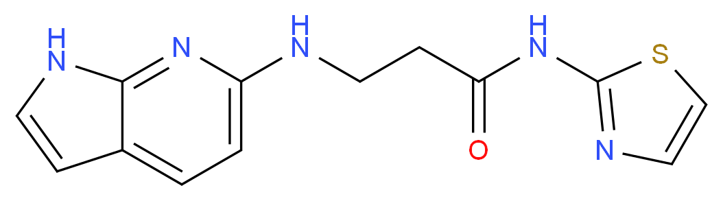 N~3~-1H-pyrrolo[2,3-b]pyridin-6-yl-N~1~-1,3-thiazol-2-yl-beta-alaninamide_Molecular_structure_CAS_)