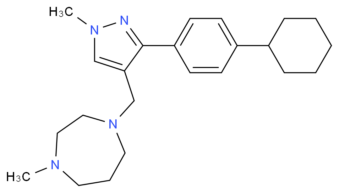 1-{[3-(4-cyclohexylphenyl)-1-methyl-1H-pyrazol-4-yl]methyl}-4-methyl-1,4-diazepane_Molecular_structure_CAS_)