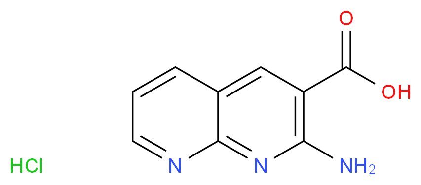 2-AMINO-[1,8]NAPHTHYRIDINE-3-CARBOXYLIC ACID HYDROCHLORIDE_Molecular_structure_CAS_578007-68-8)