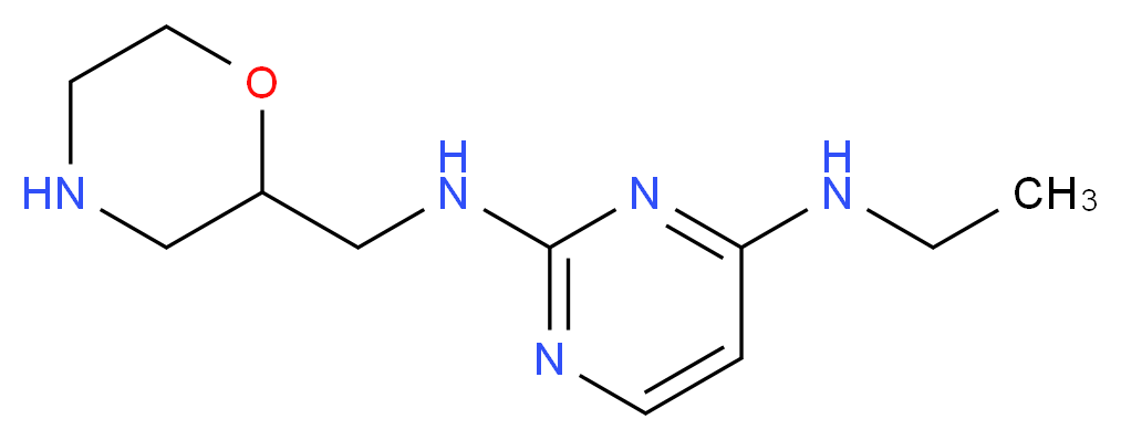 N~4~-ethyl-N~2~-(morpholin-2-ylmethyl)pyrimidine-2,4-diamine_Molecular_structure_CAS_)