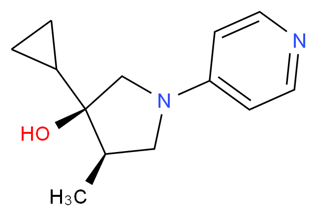 (3R*,4R*)-3-cyclopropyl-4-methyl-1-(4-pyridinyl)-3-pyrrolidinol_Molecular_structure_CAS_)