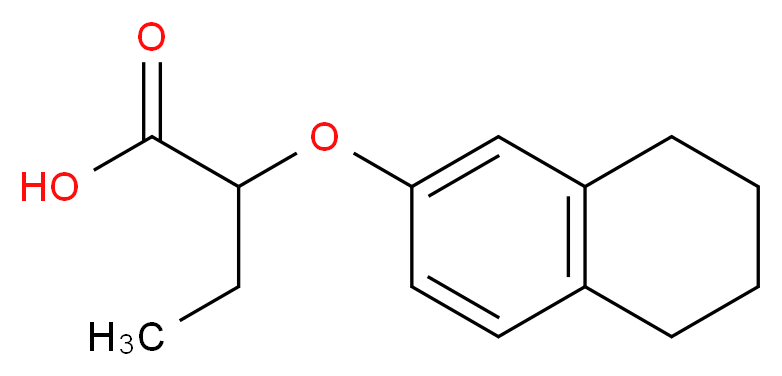 2-(5,6,7,8-tetrahydro-2-naphthalenyloxy)butanoic acid_Molecular_structure_CAS_869947-98-8)
