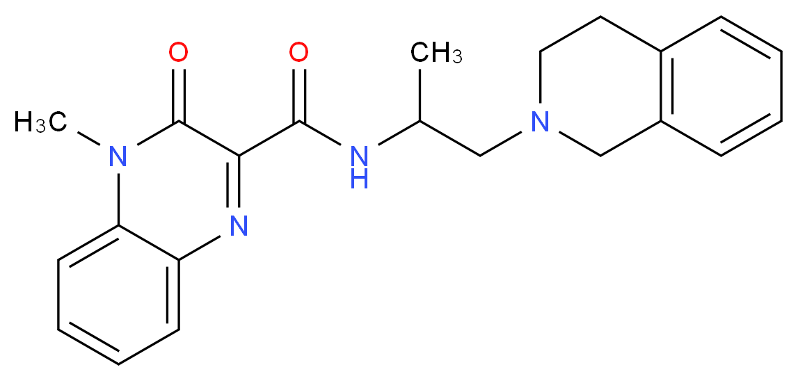 N-[2-(3,4-dihydroisoquinolin-2(1H)-yl)-1-methylethyl]-4-methyl-3-oxo-3,4-dihydroquinoxaline-2-carboxamide_Molecular_structure_CAS_)
