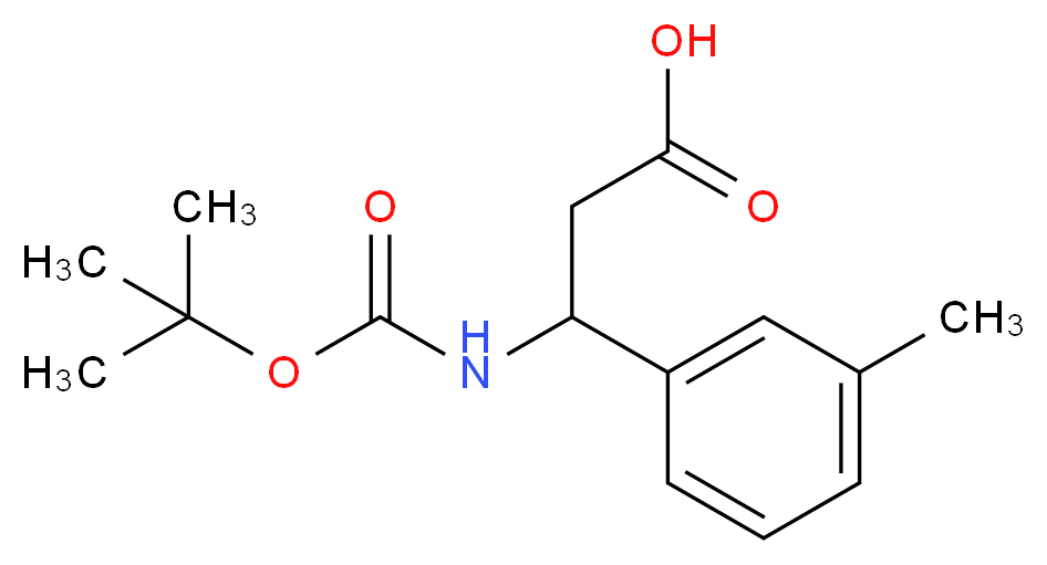 3-[(tert-Butoxycarbonyl)amino]-3-(3-methylphenyl)propanoic acid_Molecular_structure_CAS_284493-57-8)