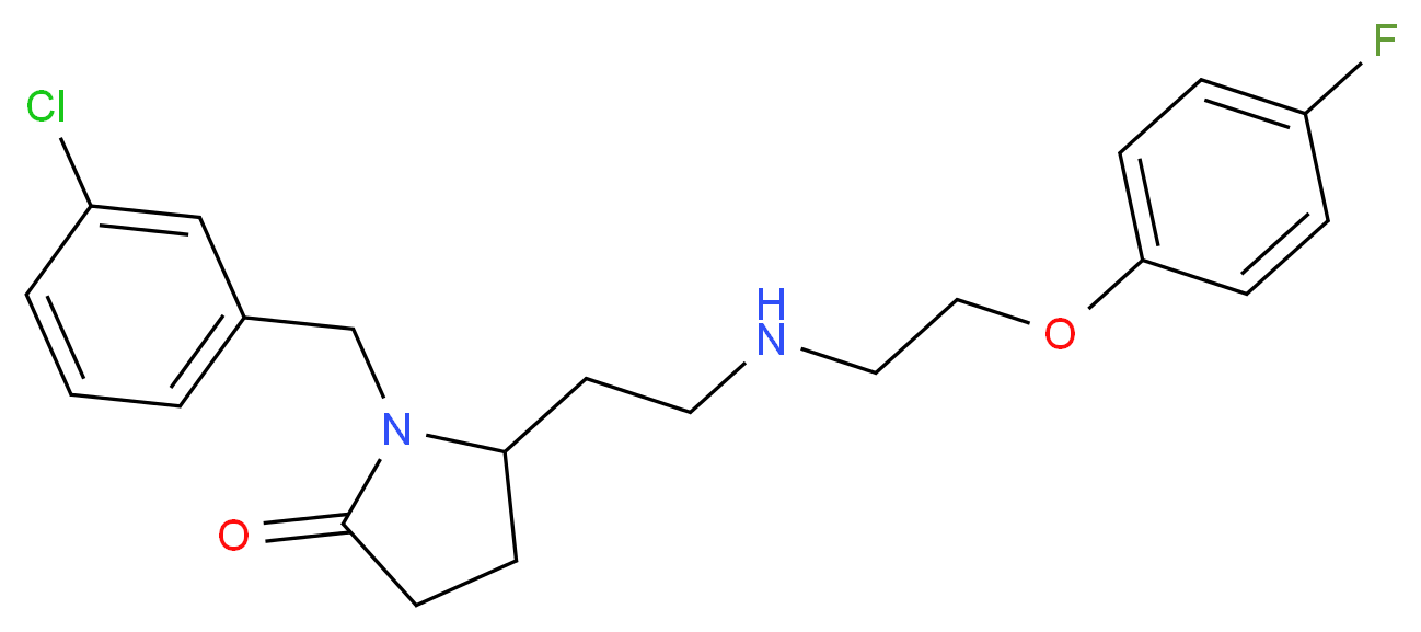 1-(3-chlorobenzyl)-5-(2-{[2-(4-fluorophenoxy)ethyl]amino}ethyl)-2-pyrrolidinone_Molecular_structure_CAS_)