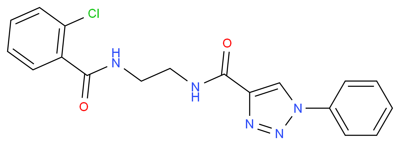 N-{2-[(2-chlorobenzoyl)amino]ethyl}-1-phenyl-1H-1,2,3-triazole-4-carboxamide_Molecular_structure_CAS_)
