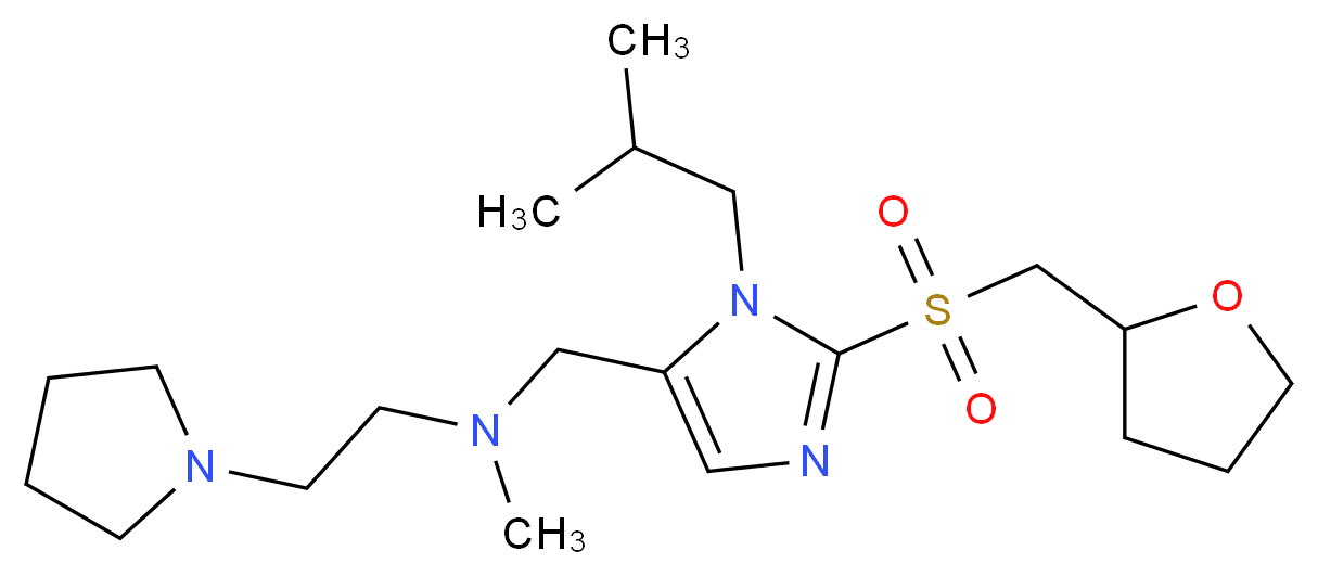 ({1-isobutyl-2-[(tetrahydro-2-furanylmethyl)sulfonyl]-1H-imidazol-5-yl}methyl)methyl[2-(1-pyrrolidinyl)ethyl]amine_Molecular_structure_CAS_)