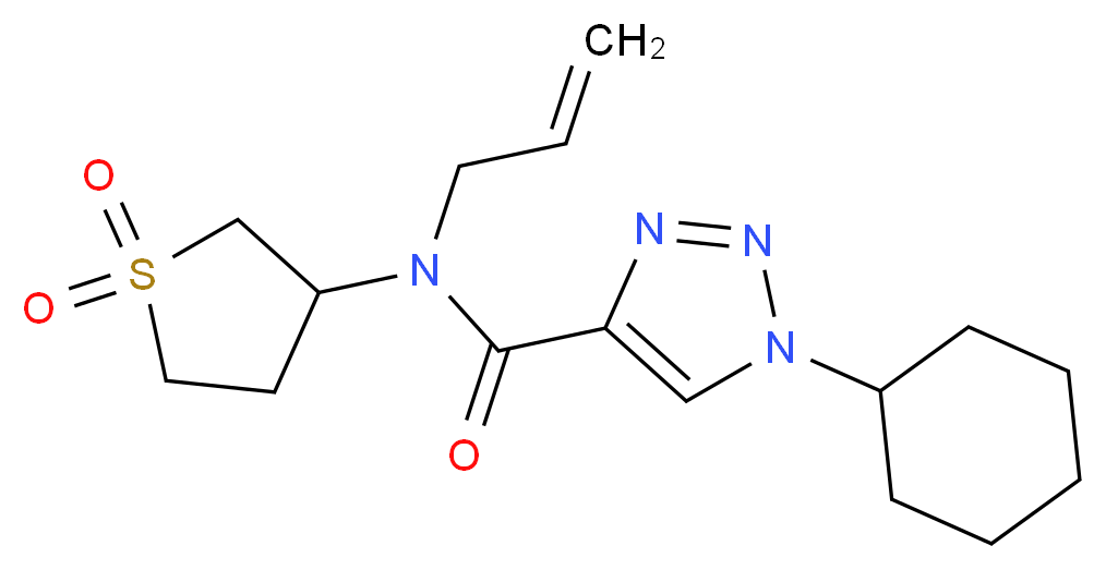 N-allyl-1-cyclohexyl-N-(1,1-dioxidotetrahydro-3-thienyl)-1H-1,2,3-triazole-4-carboxamide_Molecular_structure_CAS_)