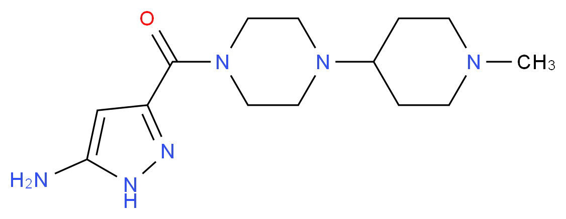 3-{[4-(1-methylpiperidin-4-yl)piperazin-1-yl]carbonyl}-1H-pyrazol-5-amine_Molecular_structure_CAS_)