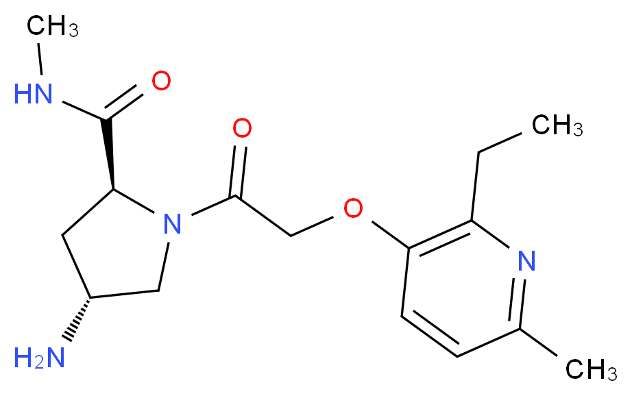 (2S,4R)-4-amino-1-{[(2-ethyl-6-methylpyridin-3-yl)oxy]acetyl}-N-methylpyrrolidine-2-carboxamide_Molecular_structure_CAS_)