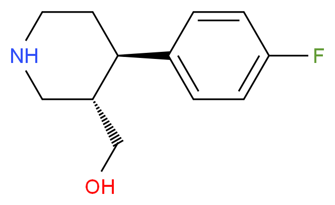 ((3S,4R)-4-(4-Fluorophenyl)piperidin-3-yl)methanol_Molecular_structure_CAS_125224-43-3)