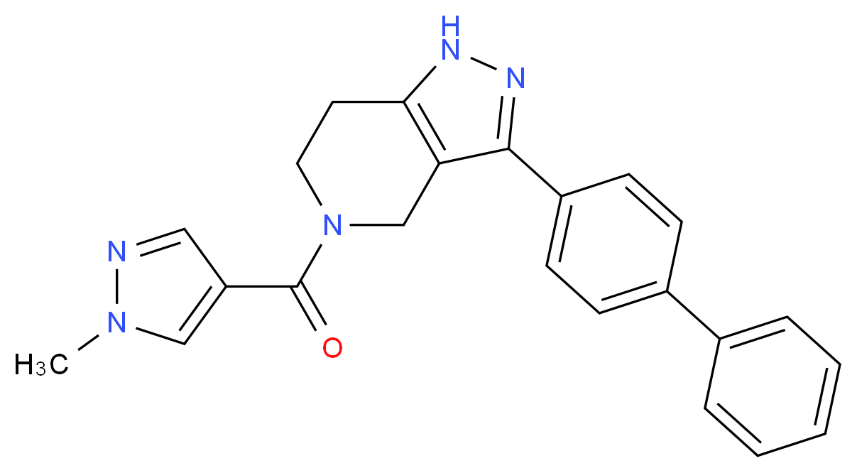 3-biphenyl-4-yl-5-[(1-methyl-1H-pyrazol-4-yl)carbonyl]-4,5,6,7-tetrahydro-1H-pyrazolo[4,3-c]pyridine_Molecular_structure_CAS_)